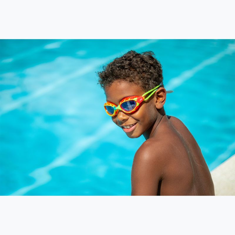 Zoggs Predator Kinderschwimmbrille grün/orange/rot/grau/grün/blau 2