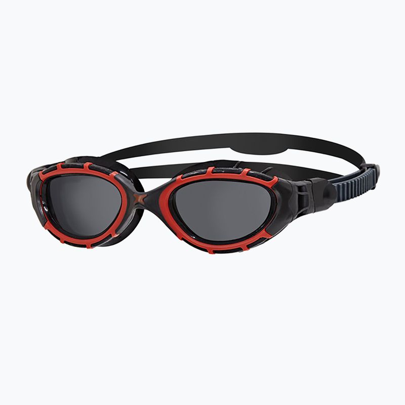 Schwimmbrille Zoggs Predator Flex Polarized red/ black/ smoke polarized