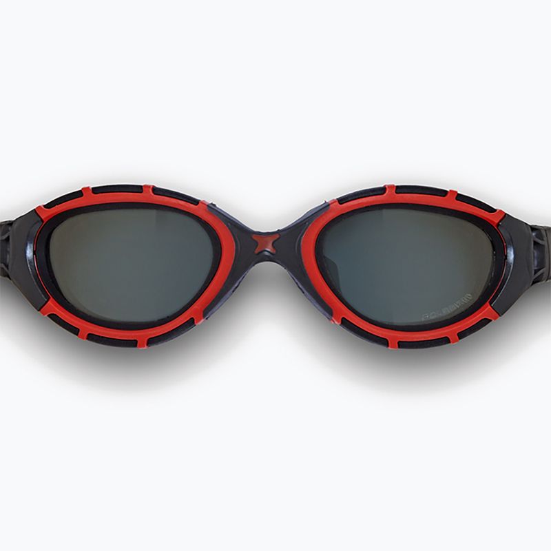 Schwimmbrille Zoggs Predator Flex Polarized red/ black/ smoke polarized 2