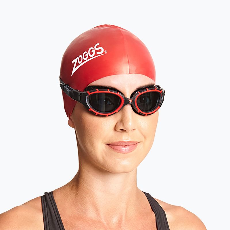 Zoggs Predator Flex Polarised rot/ schwarz/ smoke polarisierte Schwimmbrille 6