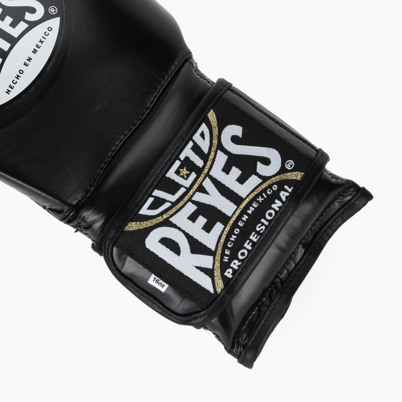 Boxhandschuhe Cleto Reyes Velcro Sparring black silver 6