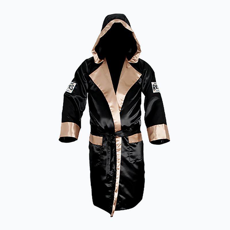 Boxermantel Cleto Reyes Satin Boxing Hoodie black/gold 2