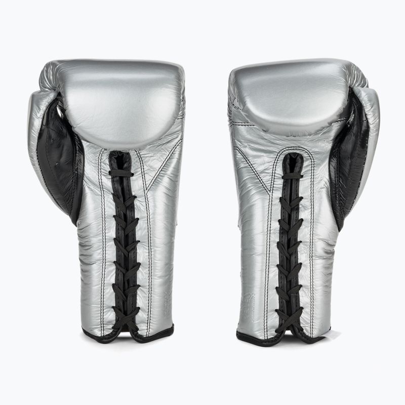 Boxhandschuhe Cleto Reyes Lace Up SPaarring silver 3