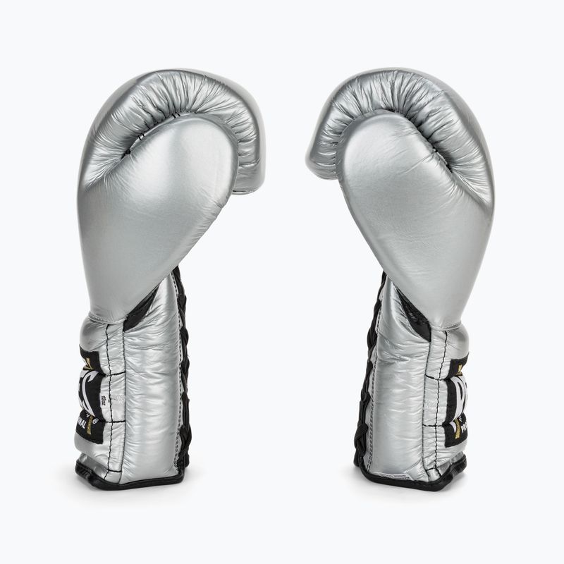 Boxhandschuhe Cleto Reyes Lace Up SPaarring silver 4