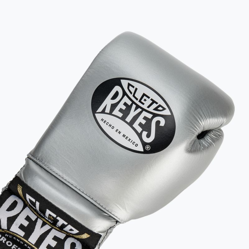 Boxhandschuhe Cleto Reyes Lace Up SPaarring silver 5