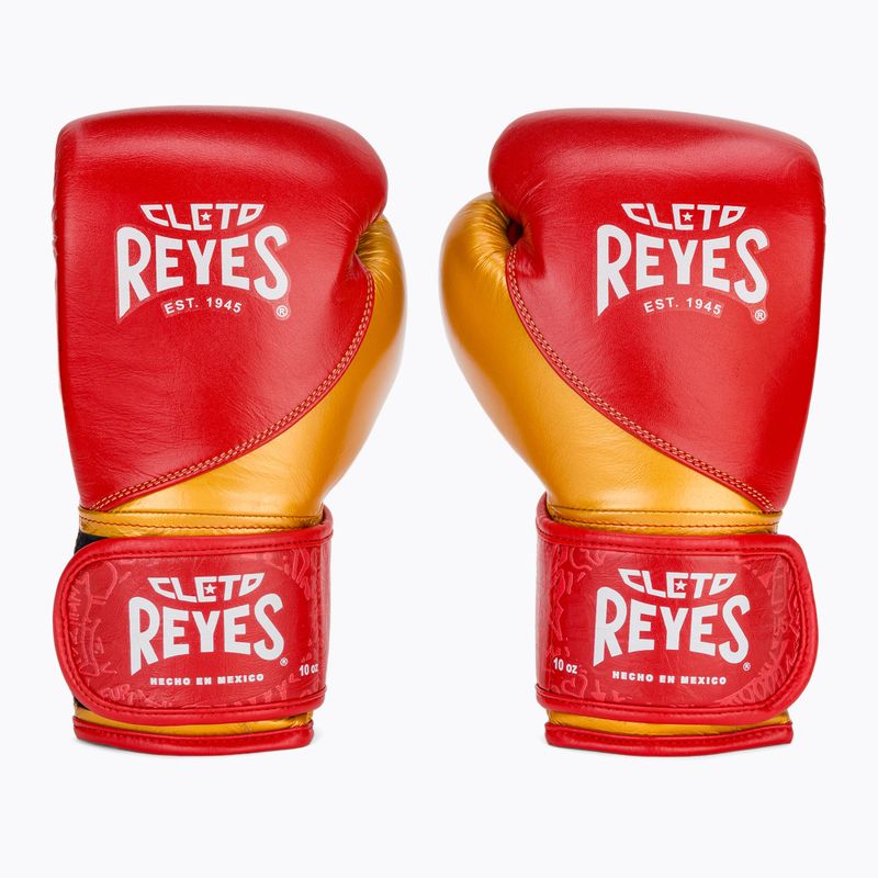 Boxhandschuhe Cleto Reyes High Precision Training Leather red/gold 2