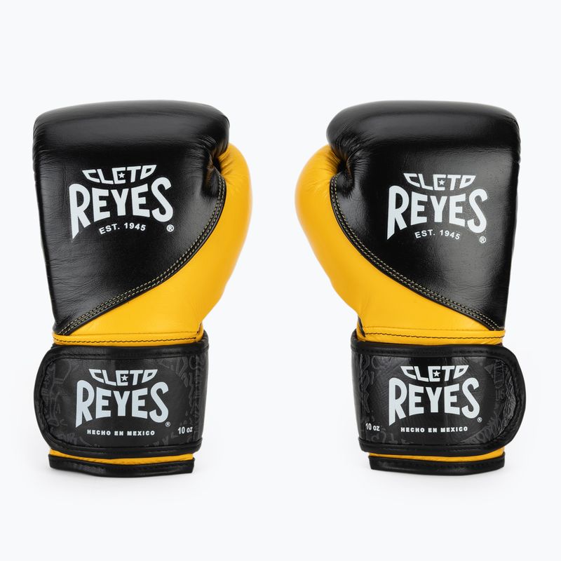 Boxhandschuhe Cleto Reyes High Precision Training Leather black yellow 2