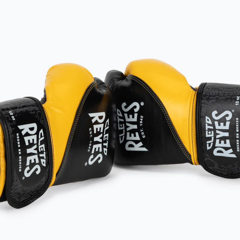 Boxhandschuhe Cleto Reyes High Precision Training Leather black yellow 7