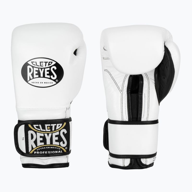 Boxhandschuhe Cleto Reyes Velcro SPaarring white/black 8
