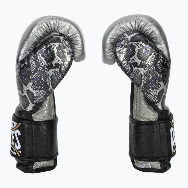 Boxhandschuhe Cleto Reyes Velcro SPaarring silver/black 4