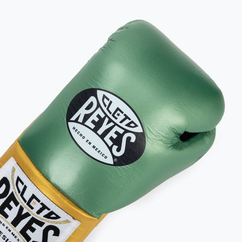 Boxhandschuhe Cleto Reyes Boxing Gloves creen metalik/gold 5