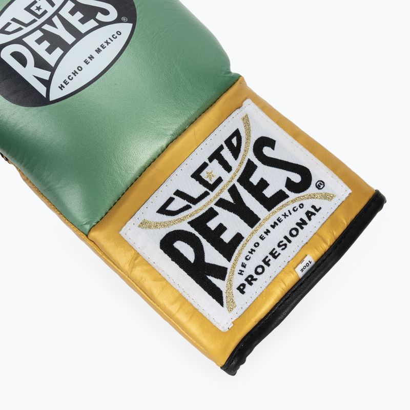 Boxhandschuhe Cleto Reyes Boxing Gloves creen metalik/gold 6
