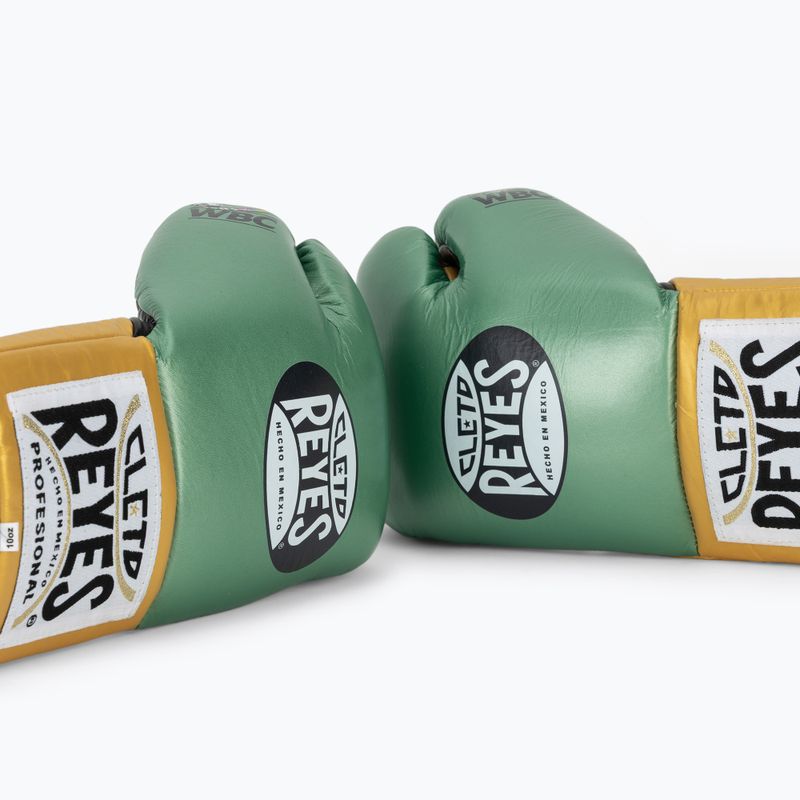 Boxhandschuhe Cleto Reyes Boxing Gloves creen metalik/gold 7