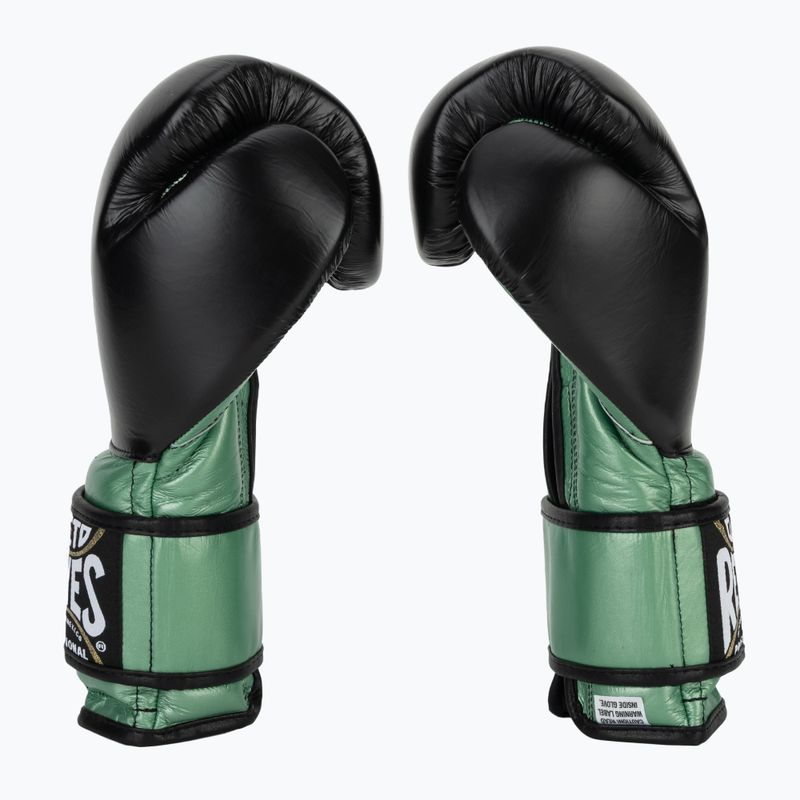Boxhandschuhe Cleto Reyes Velcro SPaarring green metallic/black 3