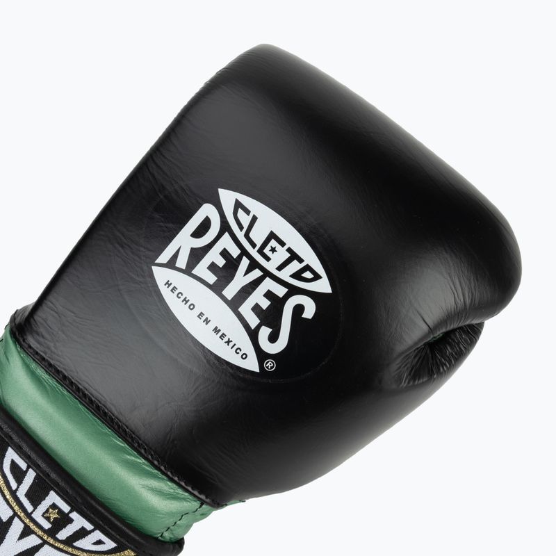 Boxhandschuhe Cleto Reyes Velcro SPaarring green metallic/black 4