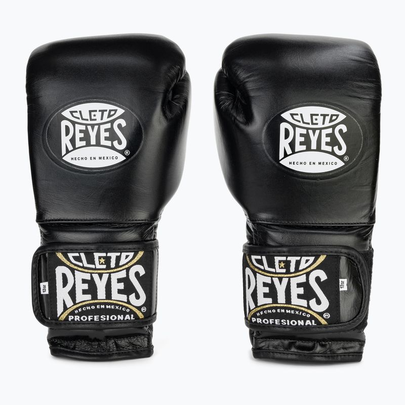 Boxhandschuhe Cleto Reyes Velcro SPaarring black/silver 2