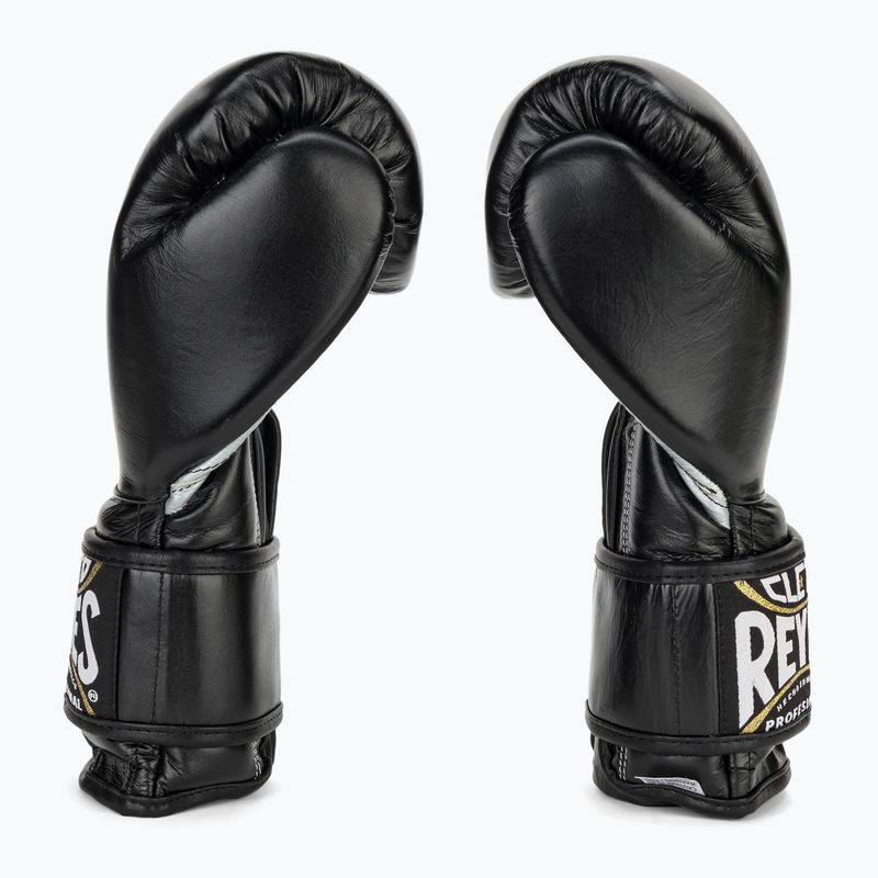 Boxhandschuhe Cleto Reyes Velcro SPaarring black/silver 4