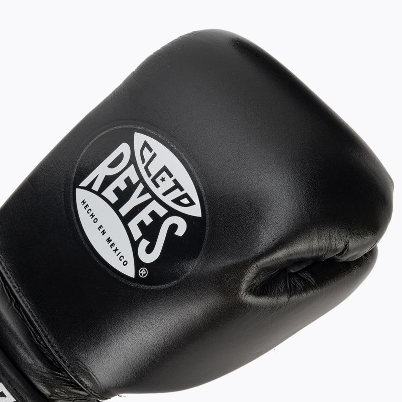 Boxhandschuhe Cleto Reyes Velcro SPaarring black/silver 5