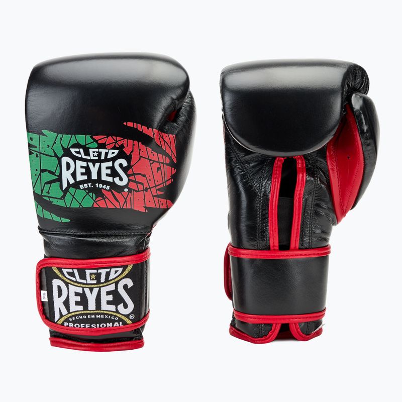 Boxhandschuhe Cleto Reyes Velcro SPaarring black/red/white green red 3