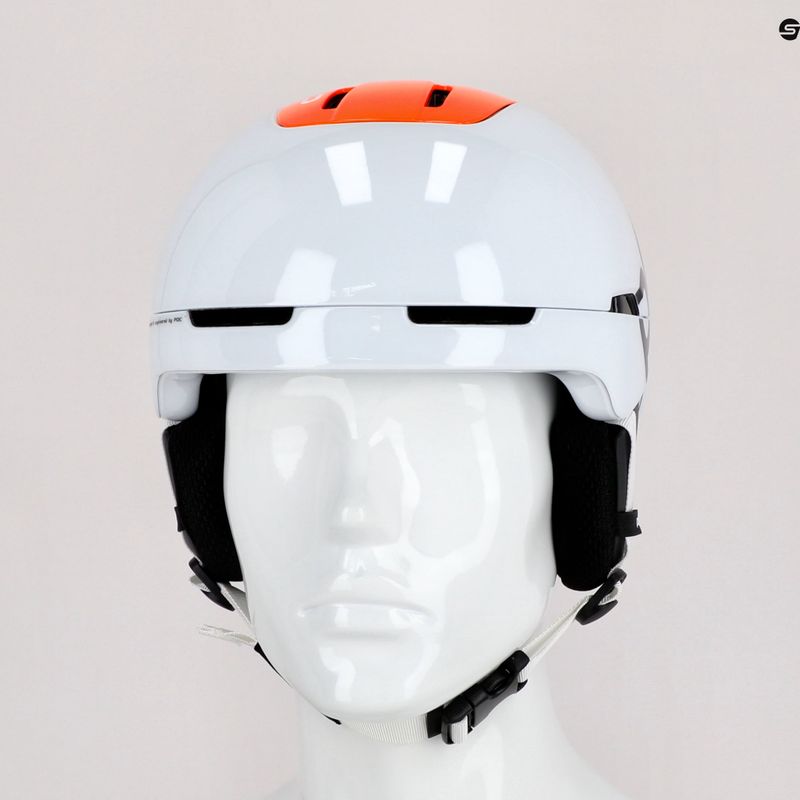 Skihelm POC Obex BC MIPS hydrogen white/fluorescent orange avip 17