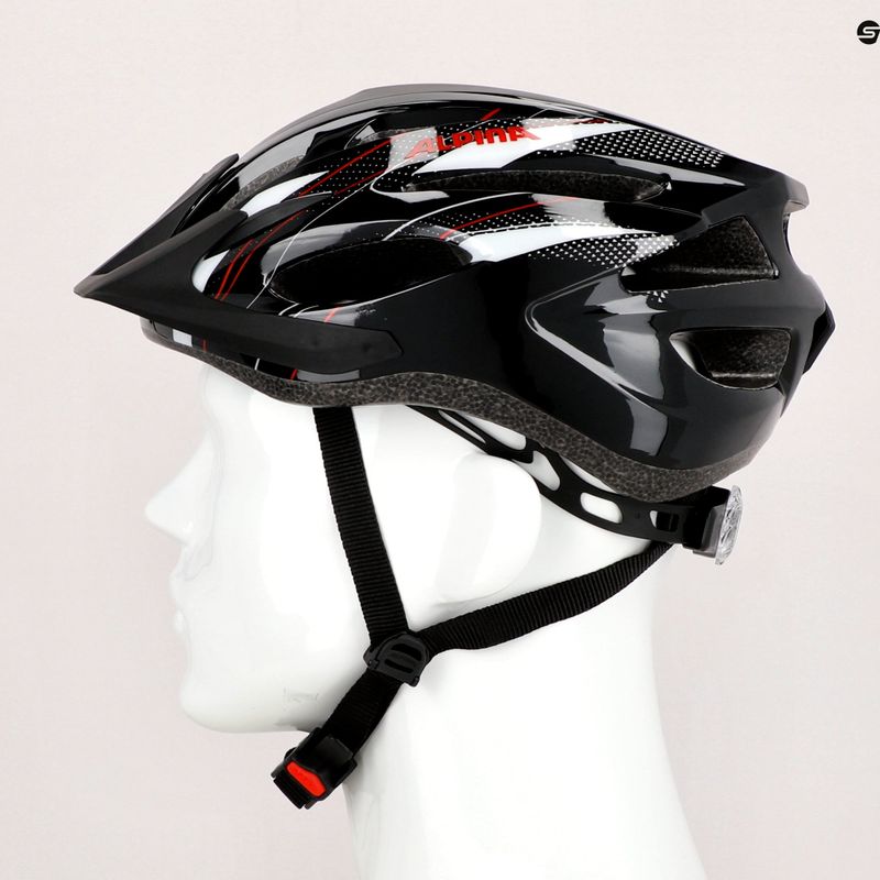 Fahrradhelm Alpina MTB 17 black/white/red 9