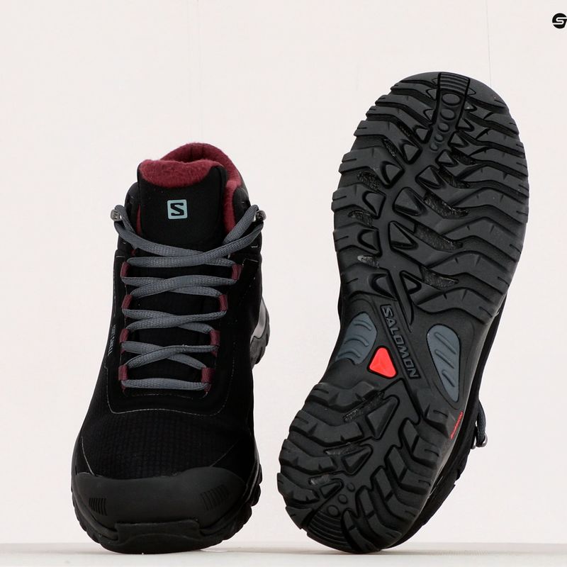 Trekkingschuhe Damen Salomon Shelter CS WP schwarz L41115 11