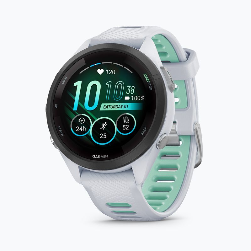 Uhr Garmin Forerunner 265S white neo tropic/mint 3