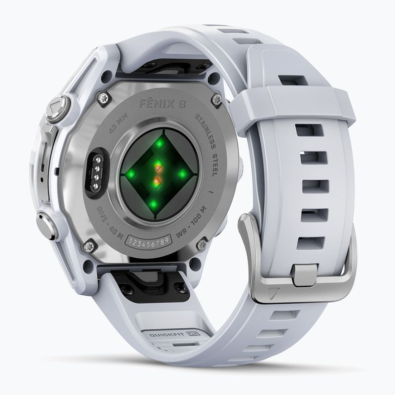 Uhr Garmin Fenix 8 43 mm Amoled silver/white stone 2