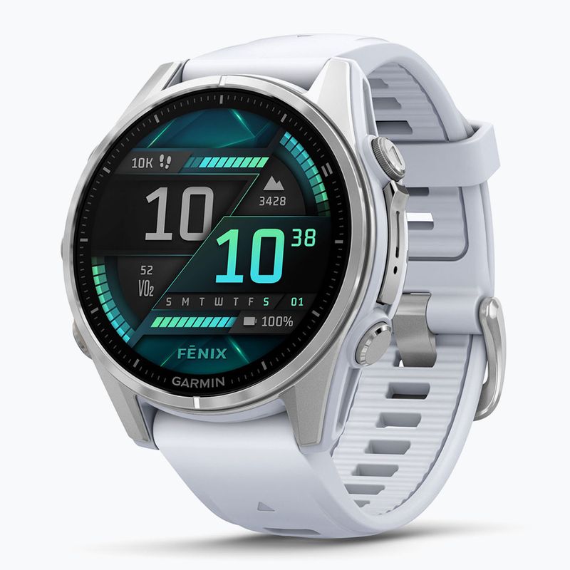 Uhr Garmin Fenix 8 43 mm Amoled silver/white stone 3