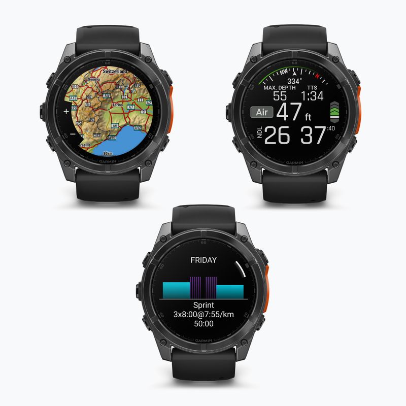 Smartwatch Garmin Fenix 8 51 mm AMOLED slate gray/black 8