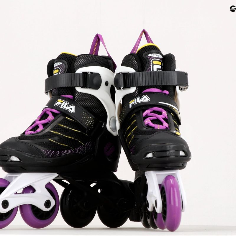 Rollschuhe für Kinder FILA Wizy G black/yellow magenta 9