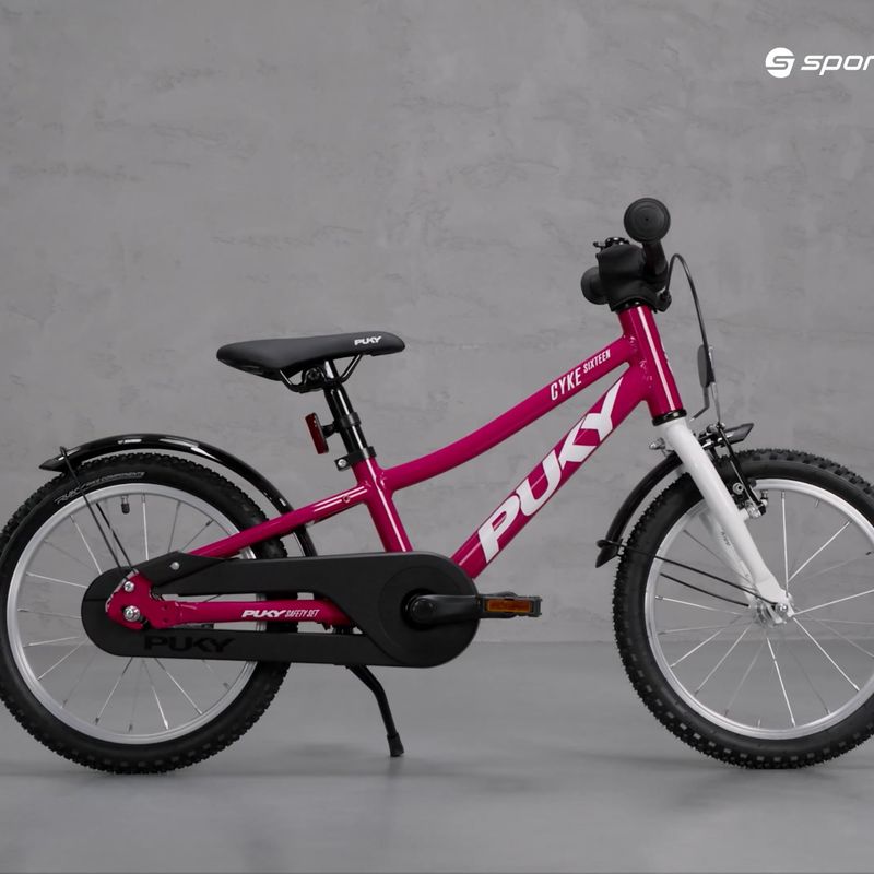 Puky CYKE 16-1 Alu Kinderfahrrad rosa und weiß 4402 9