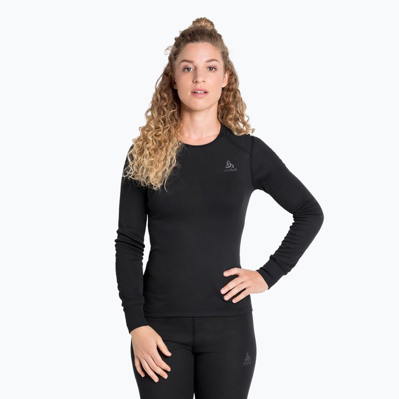 Damen Thermoaktivshirt ODLO Active Warm Bl Top Crew Neck black