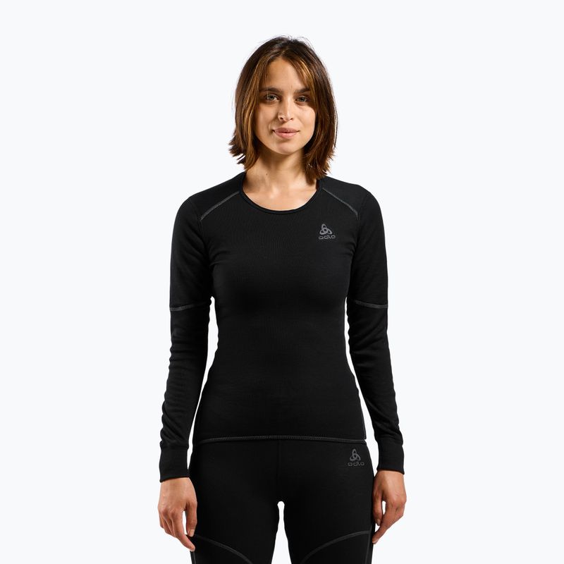 Damen Thermoaktivshirt Active X-Warm Bl Top Crew Neck schwarz