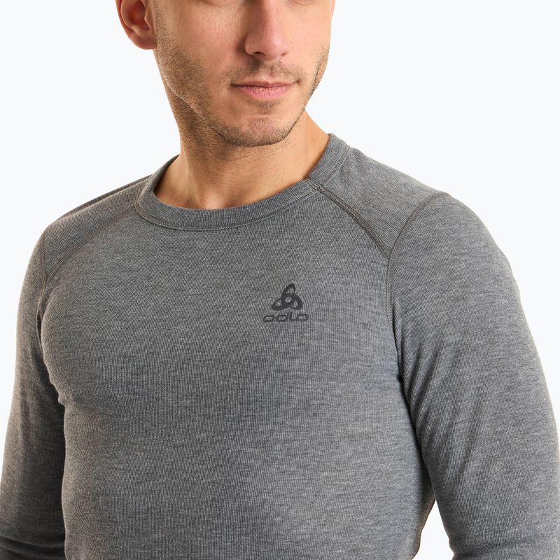 Thermoactives Longsleeve Herren ODLO Active Warm Bl Top Crew Neck odlo steel grey melange 3