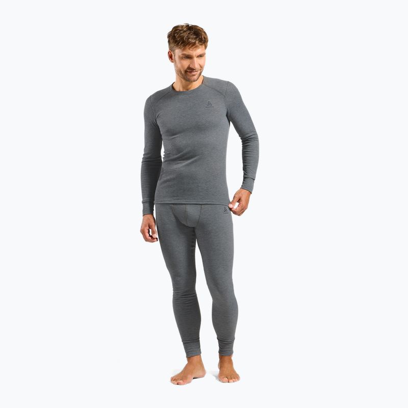 Thermoaktive Hose Herren ODLO Active Warm Bl Bottom Long odlo steel grey melange 2