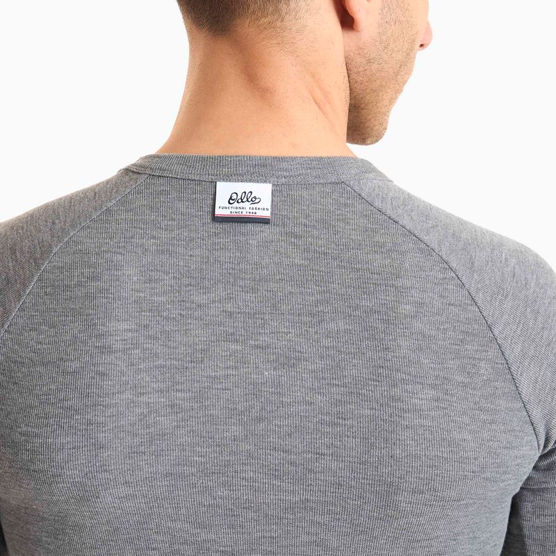 Herren Thermoaktivshirt ODLO Active Warm Originals Bl Top Crew Neck odlo steel grey melange 4