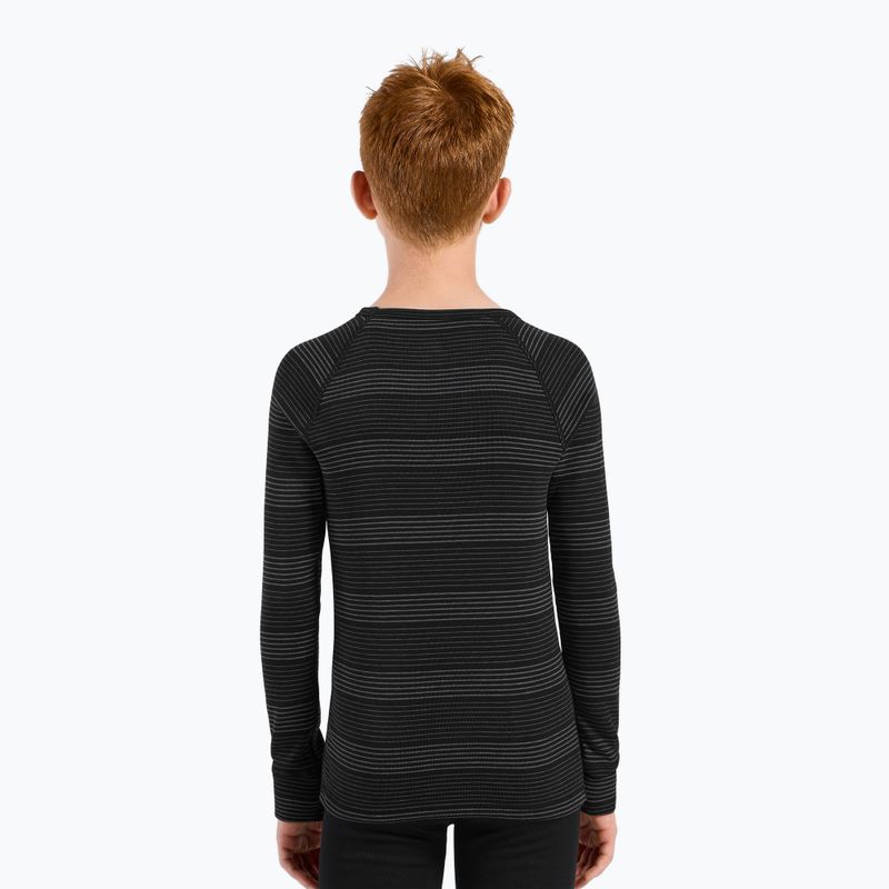 Kinder Thermounterwäsche ODLO Active Warm Eco Long schwarz/grau melange 3
