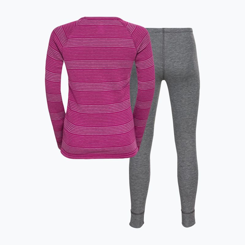 Kinder Thermounterwäsche ODLO Active Warm Eco Long rosa/grau 159449/10828 2