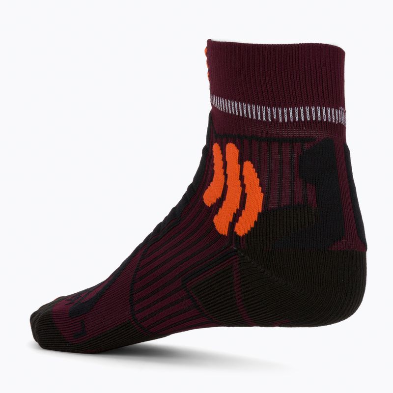 Herren-Trekkingsocken X-Socks Trail Run Energy burgund-orange RS13S19U-O003 2