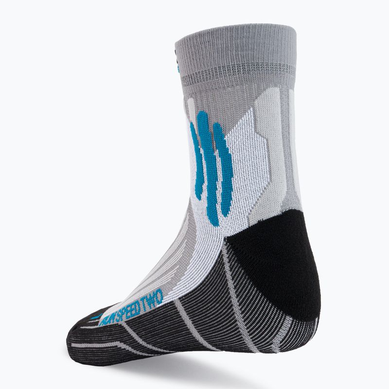 X-Socks Run Speed Two grau-schwarze Laufsocken RS16S19U-G004 3