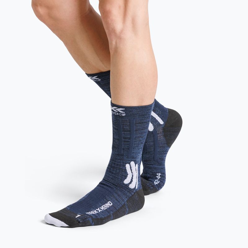 Damensocken X-Socks Trek X Merino midnight blue/arctic white 4