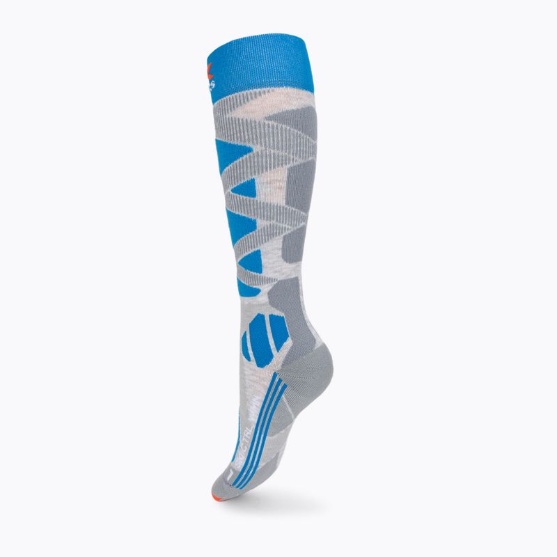 Damenskisocken X-Socks Ski Control 4.0 grau-blau XSSSKCW19W 3