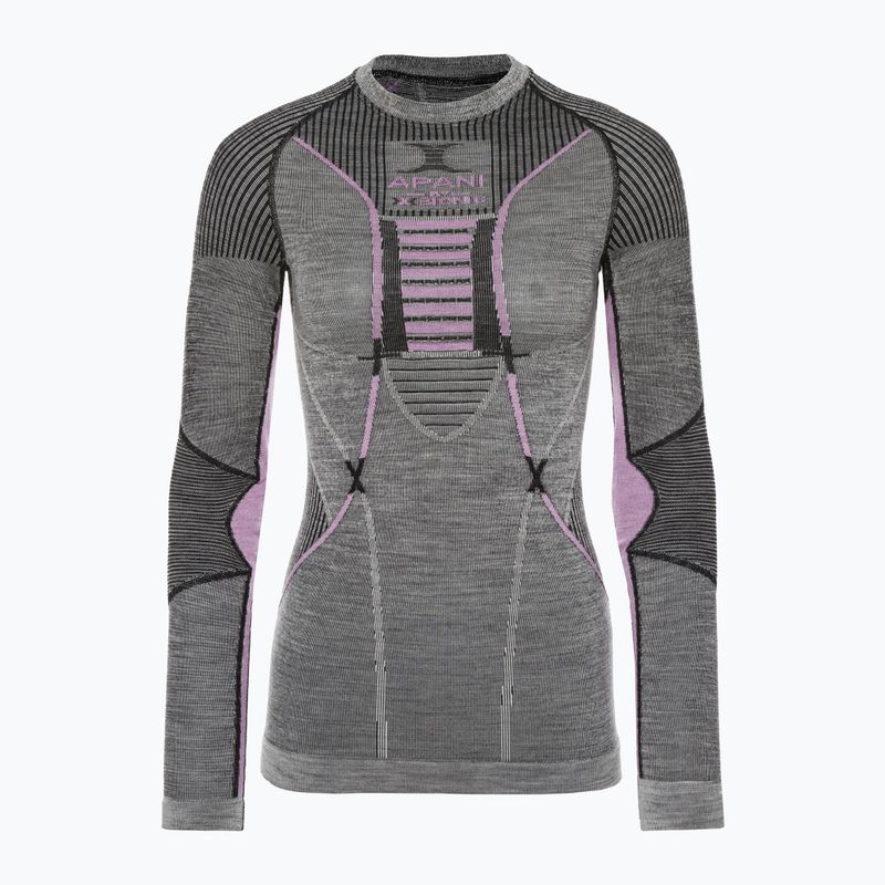 Damen Thermo-T-Shirt X-Bionic Apani 4.0 Merino grau/violett APWT06W19W