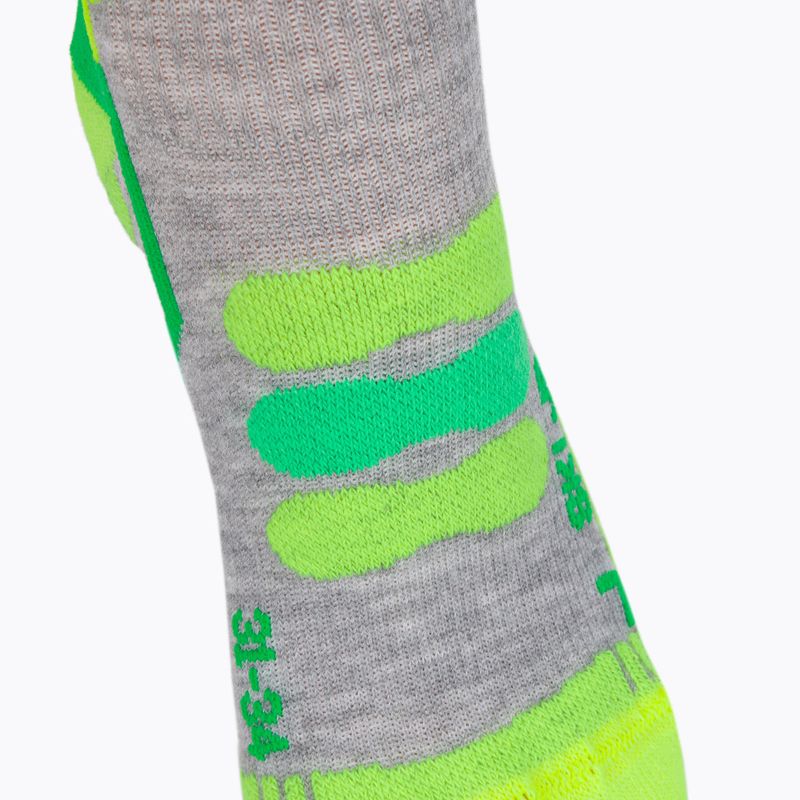 Kinder Skisocken X-Socks Ski 4.0 grau-grün XSSS00W19J 3