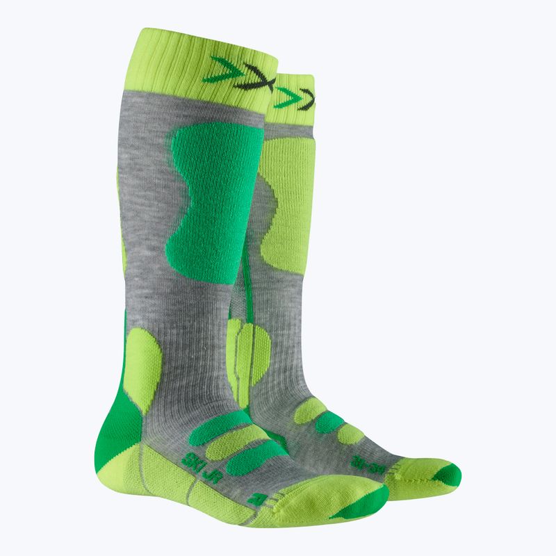 Kinder Skisocken X-Socks Ski 4.0 grau-grün XSSS00W19J 4