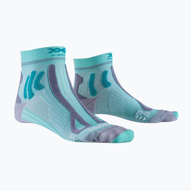 Women's X-Socks Trail Run Energy 4.0 Laufsocken audrey grün/perlgrau