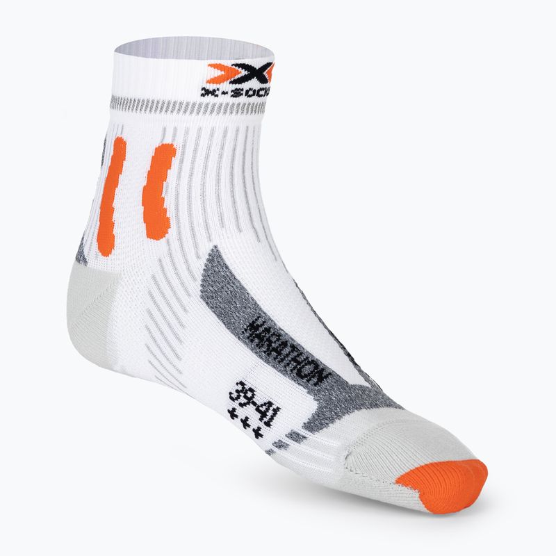 Men's X-Socks Marathon Energy 4.0 Laufsocken arktisch weiß/trick orange