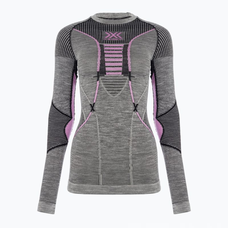 Damen Thermo-Sweatshirt X-Bionic Merino schwarz/grau/magnolia