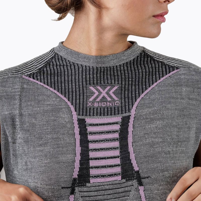 Damen Thermo-Sweatshirt X-Bionic Merino schwarz/grau/magnolia 4